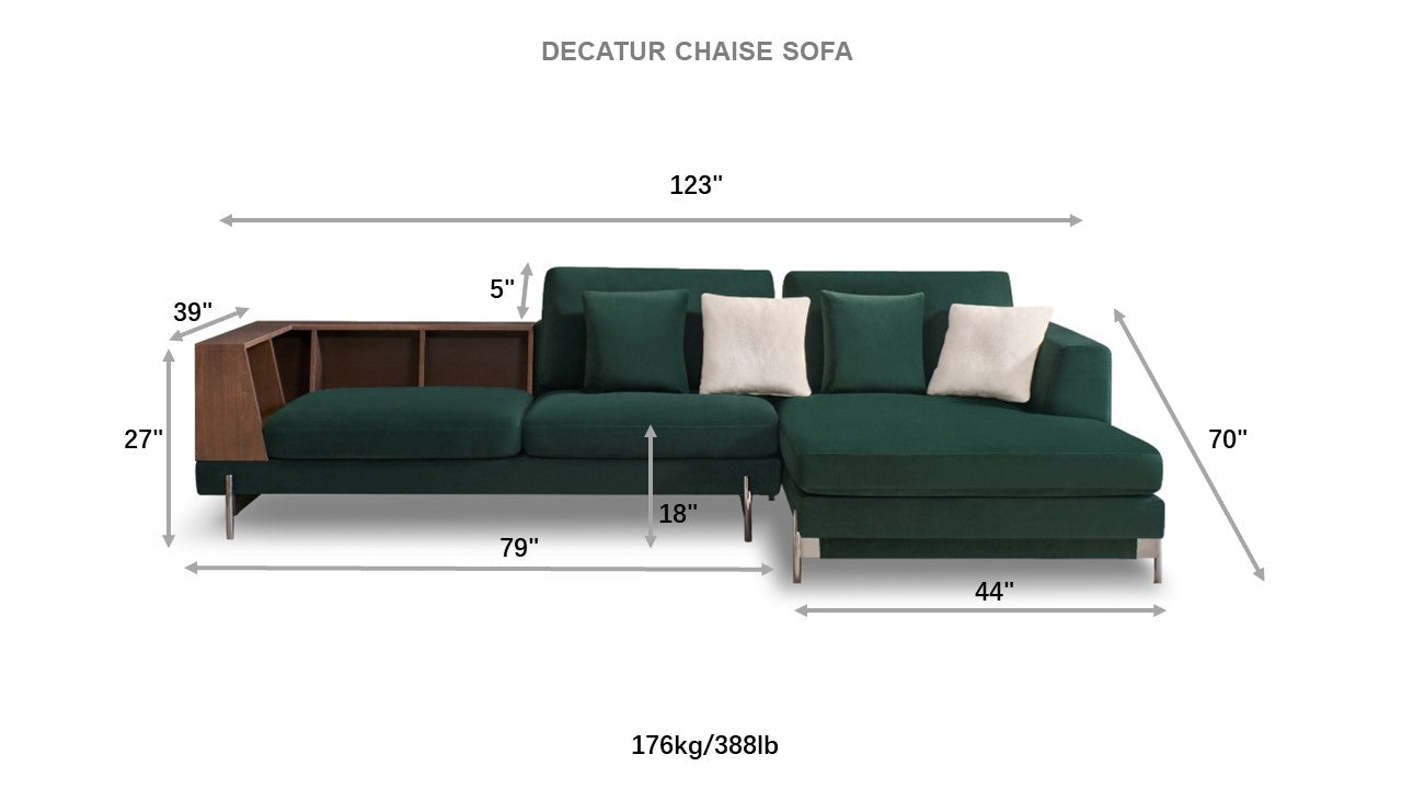 Decatur Chaise Sofa - The Carson Alexander Furniture