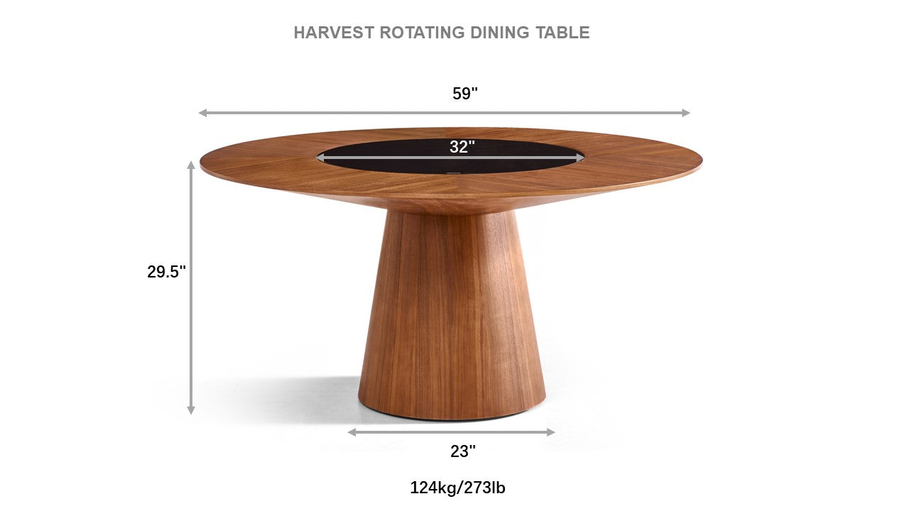 Harvest Rotating Dining Table - The Carson Alexander Furniture