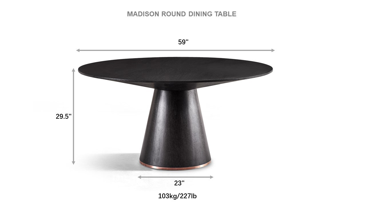 Madison Round Dining Table - The Carson Alexander Furniture