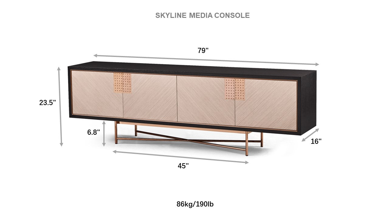 Skyline Media Console - The Carson Alexander Furniture